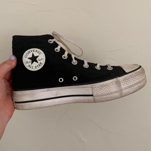 Black platform converse